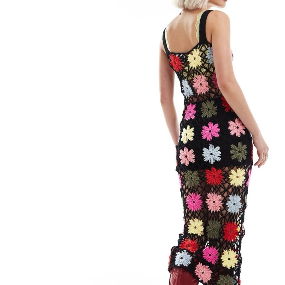Reclaimed vintage limited edition crochet mini dress